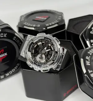 Sports Chronograph Gshock Stainless Silver Case Watch
