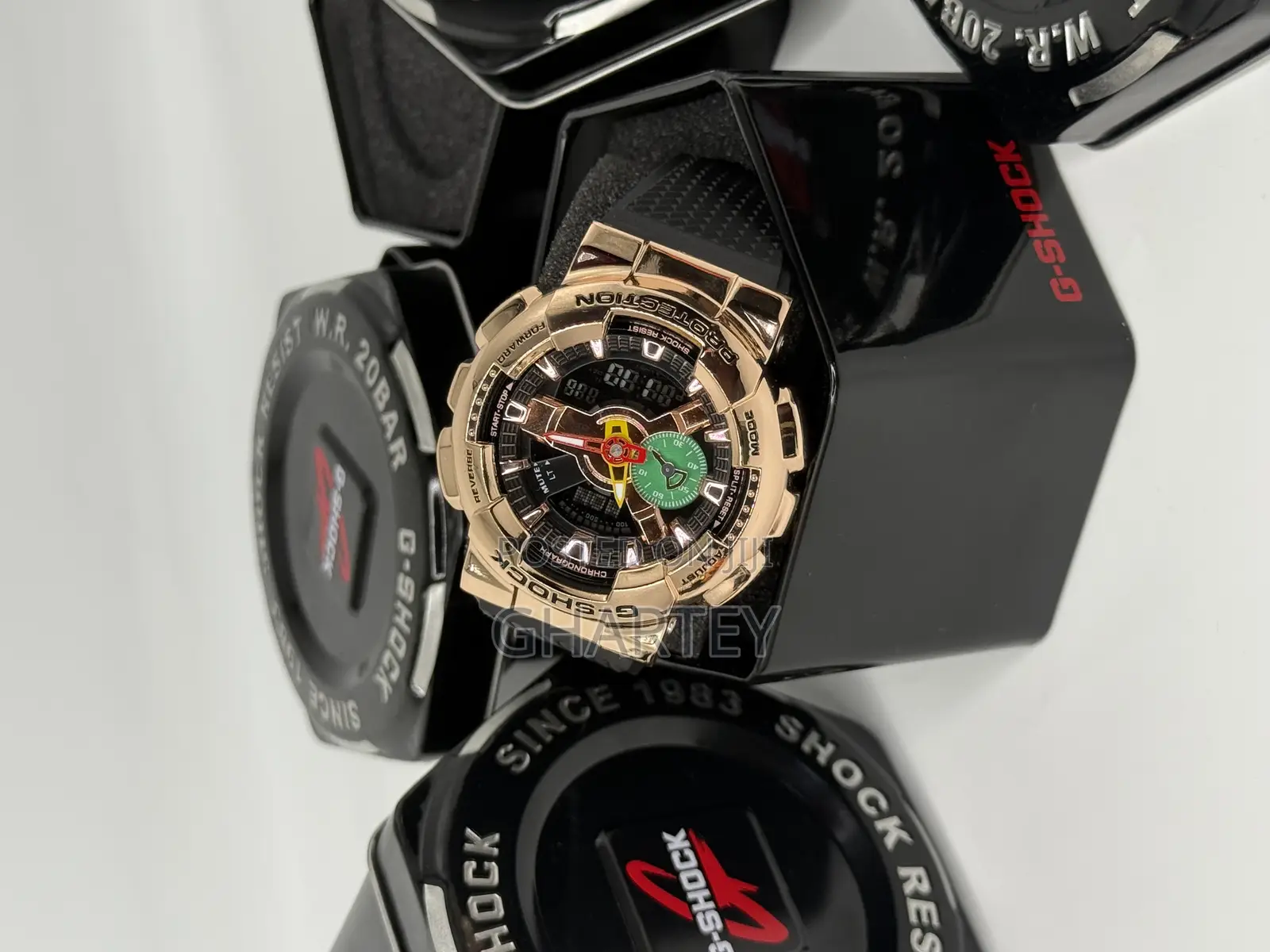 Big Dial Chronograph Gshock Watch - Stainless Steel Case