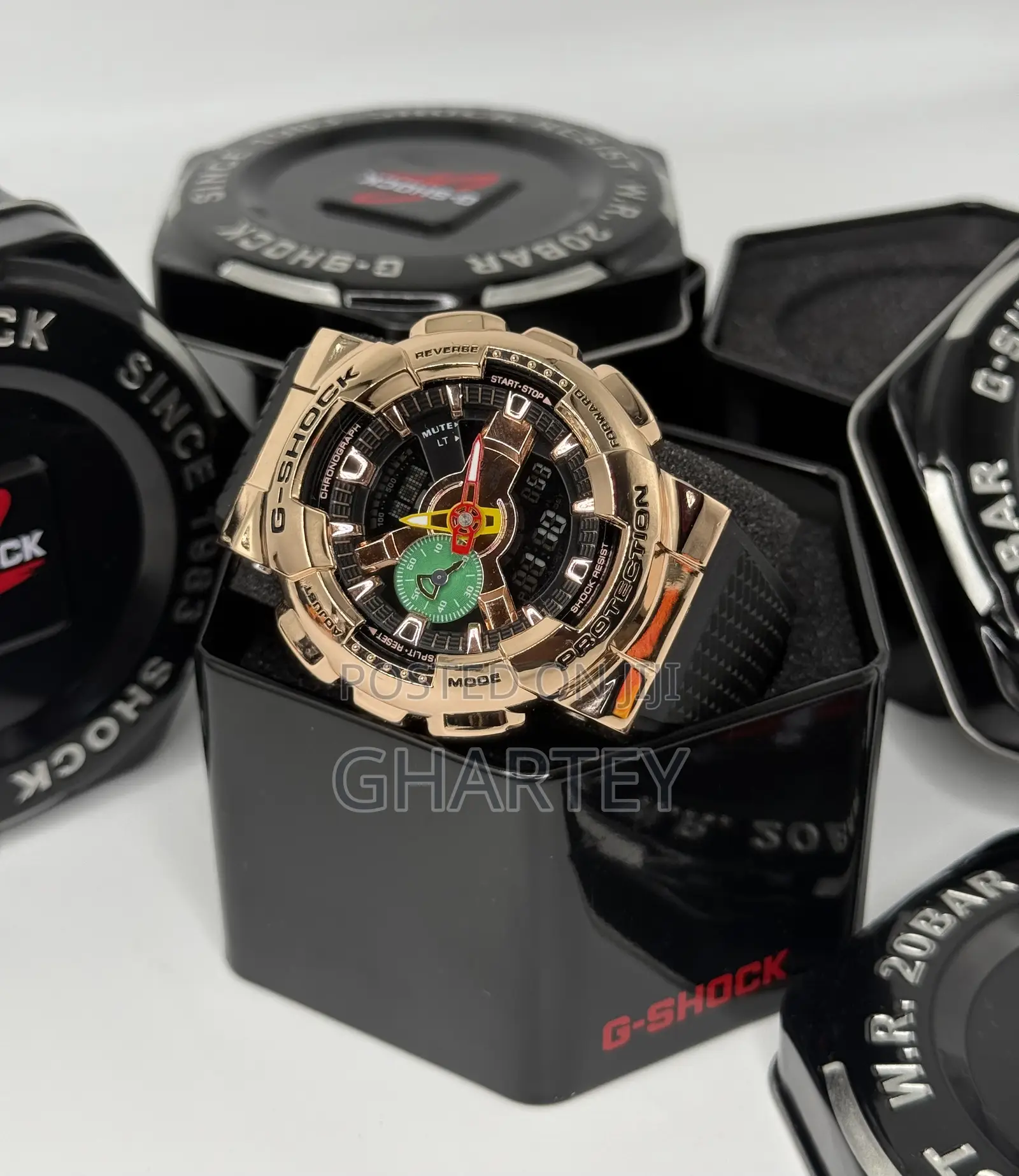 Big Dial Chronograph Gshock Watch - Stainless Steel Case