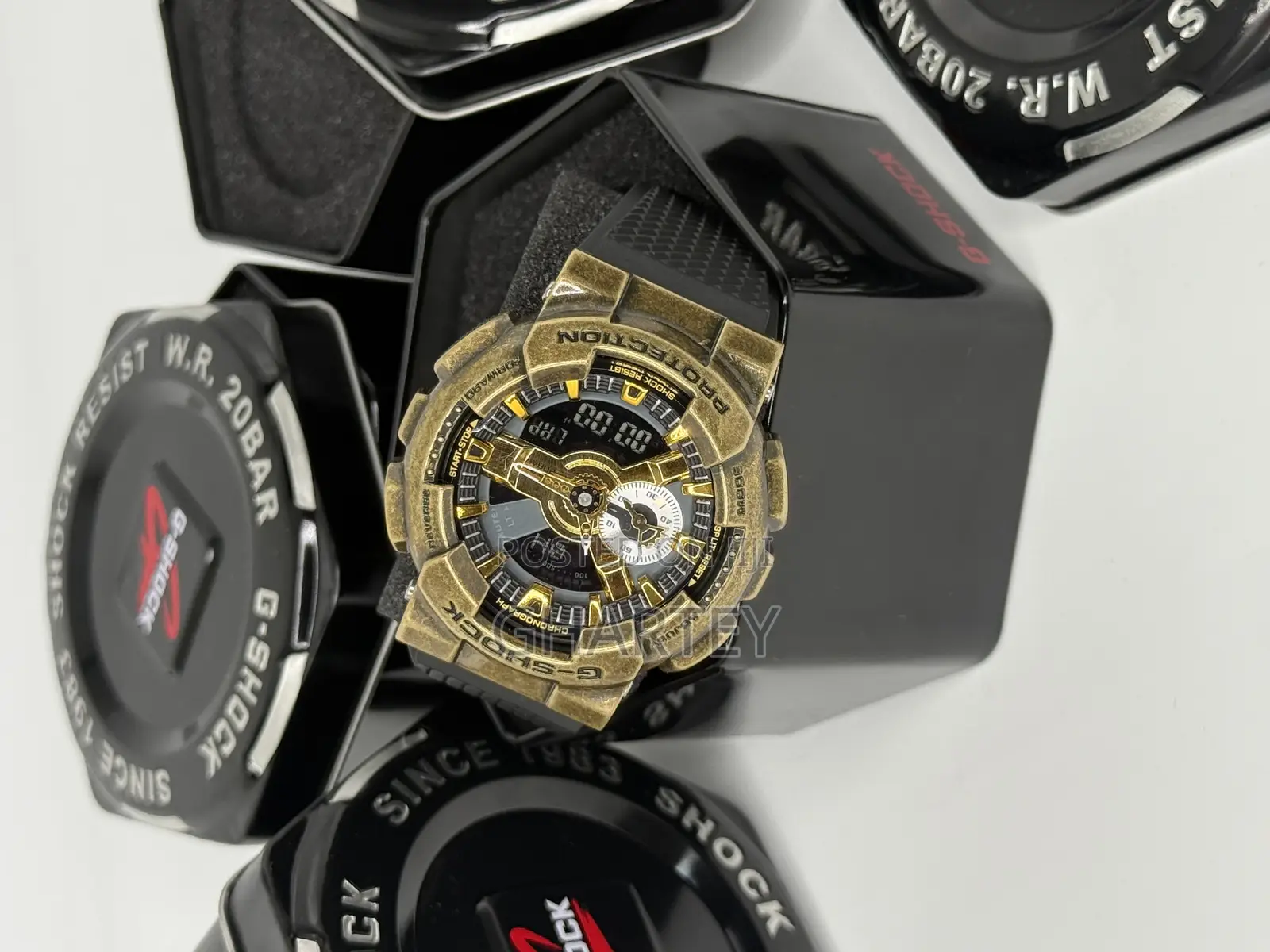 Big Dial Chronograph Gshock Watch - Stainless Steel Case