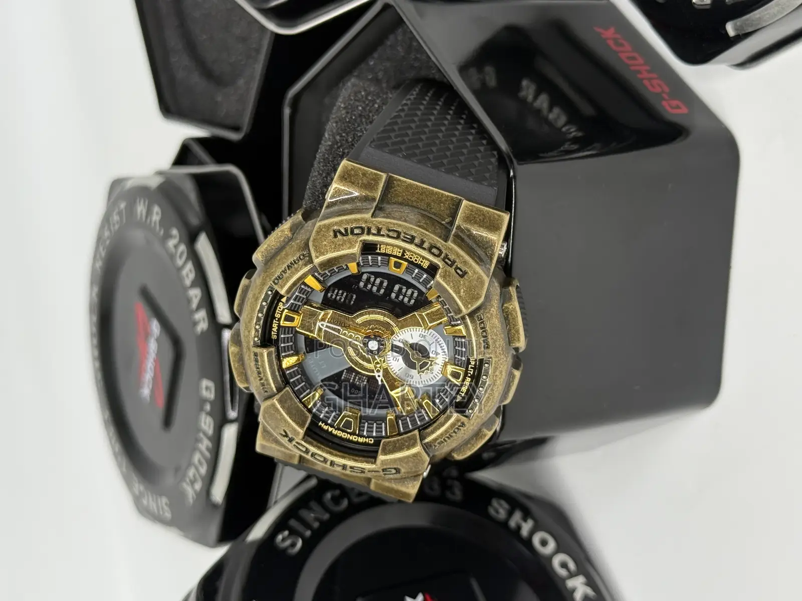 Big Dial Chronograph Gshock Watch - Stainless Steel Case