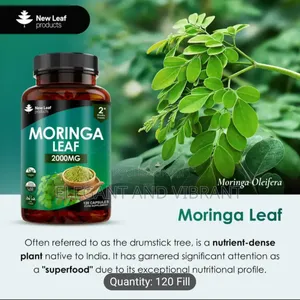 Moringa Leaf Cap - High Strength 2000mg Pure Extract Powder