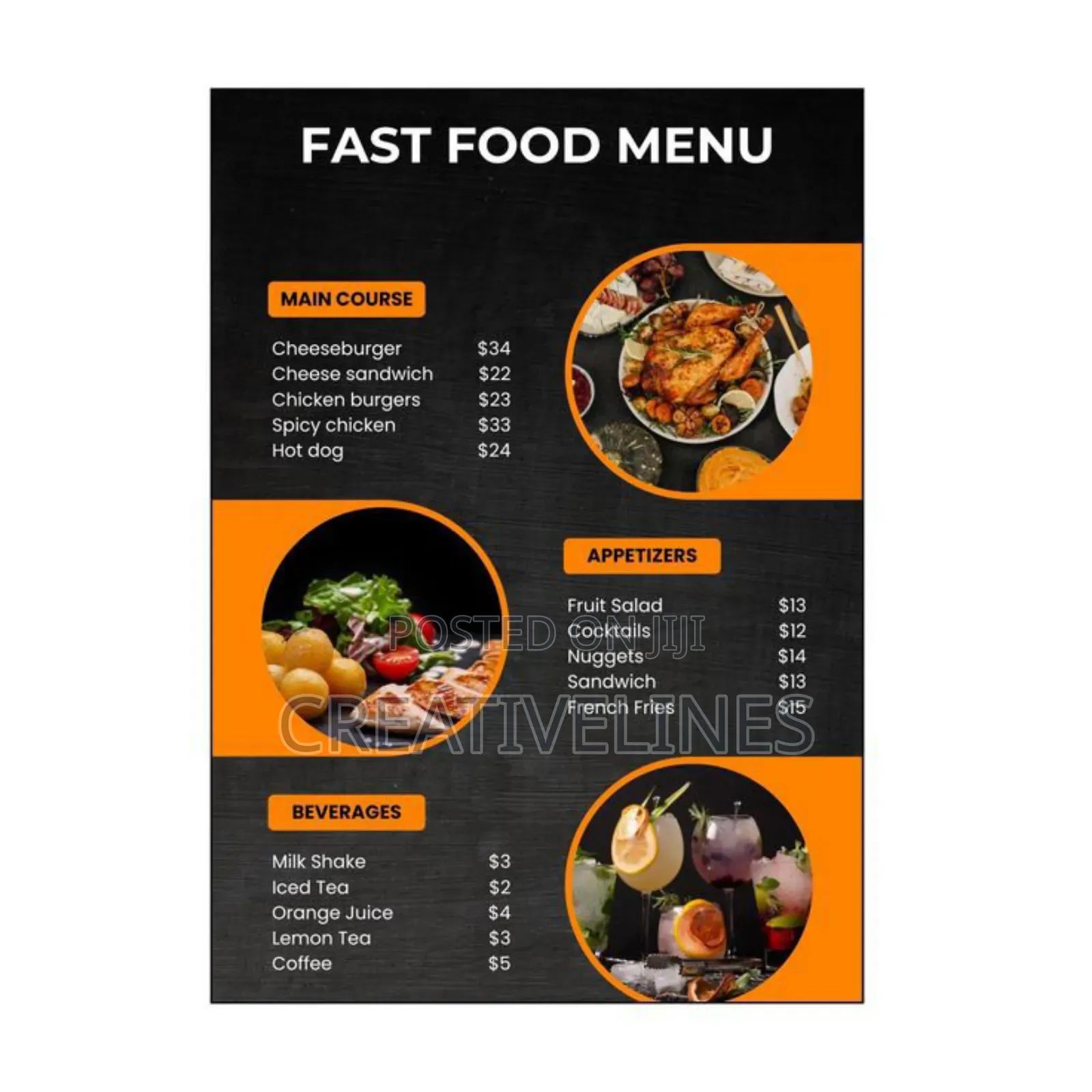 Personalised Food Menu