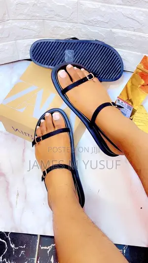 Brown White Sandals