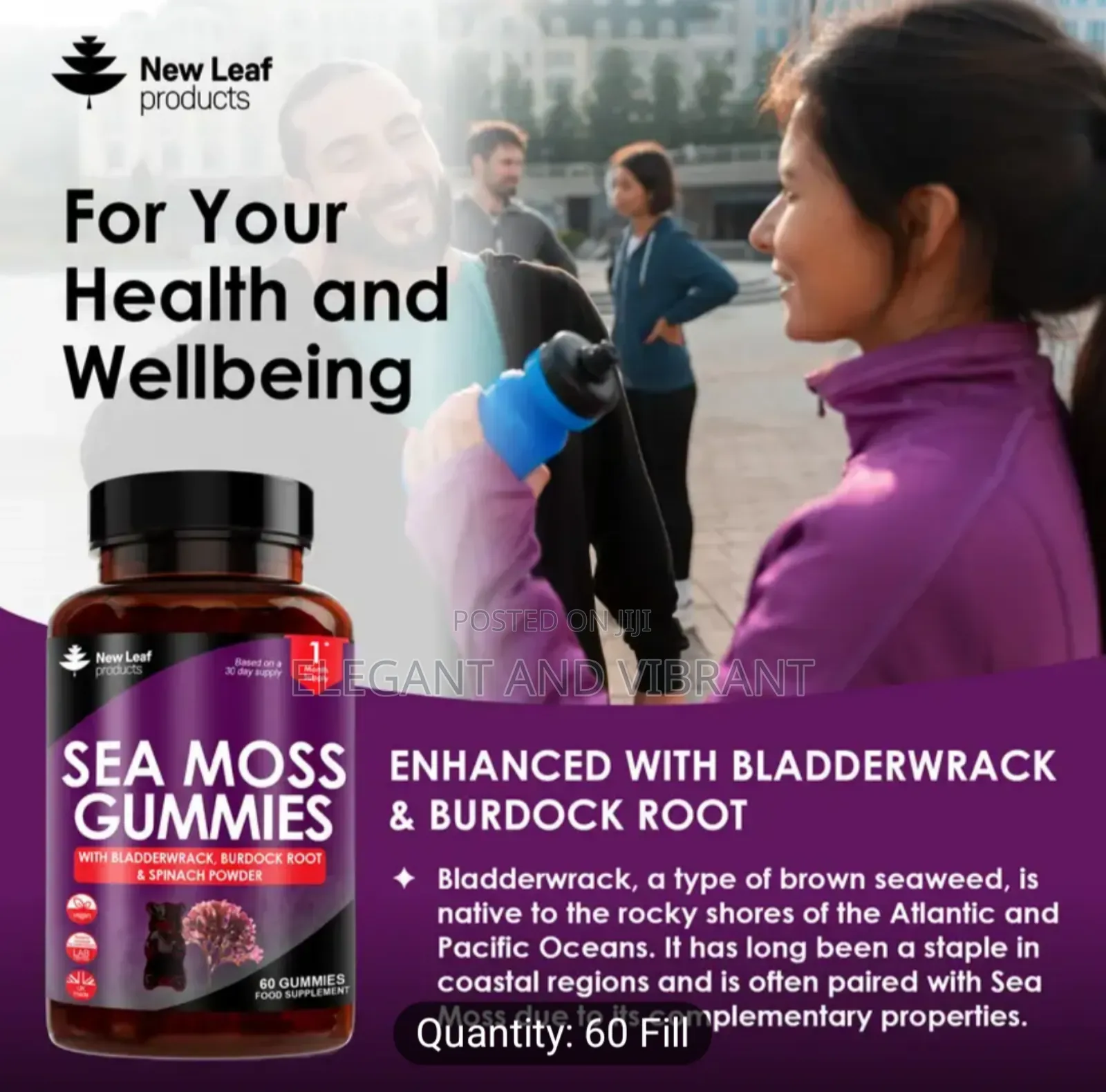 Sea Moss Gummies-Irish Sea Moss+Burdock Root Bladderwrack