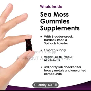 Sea Moss Gummies-Irish Sea Moss+Burdock Root Bladderwrack