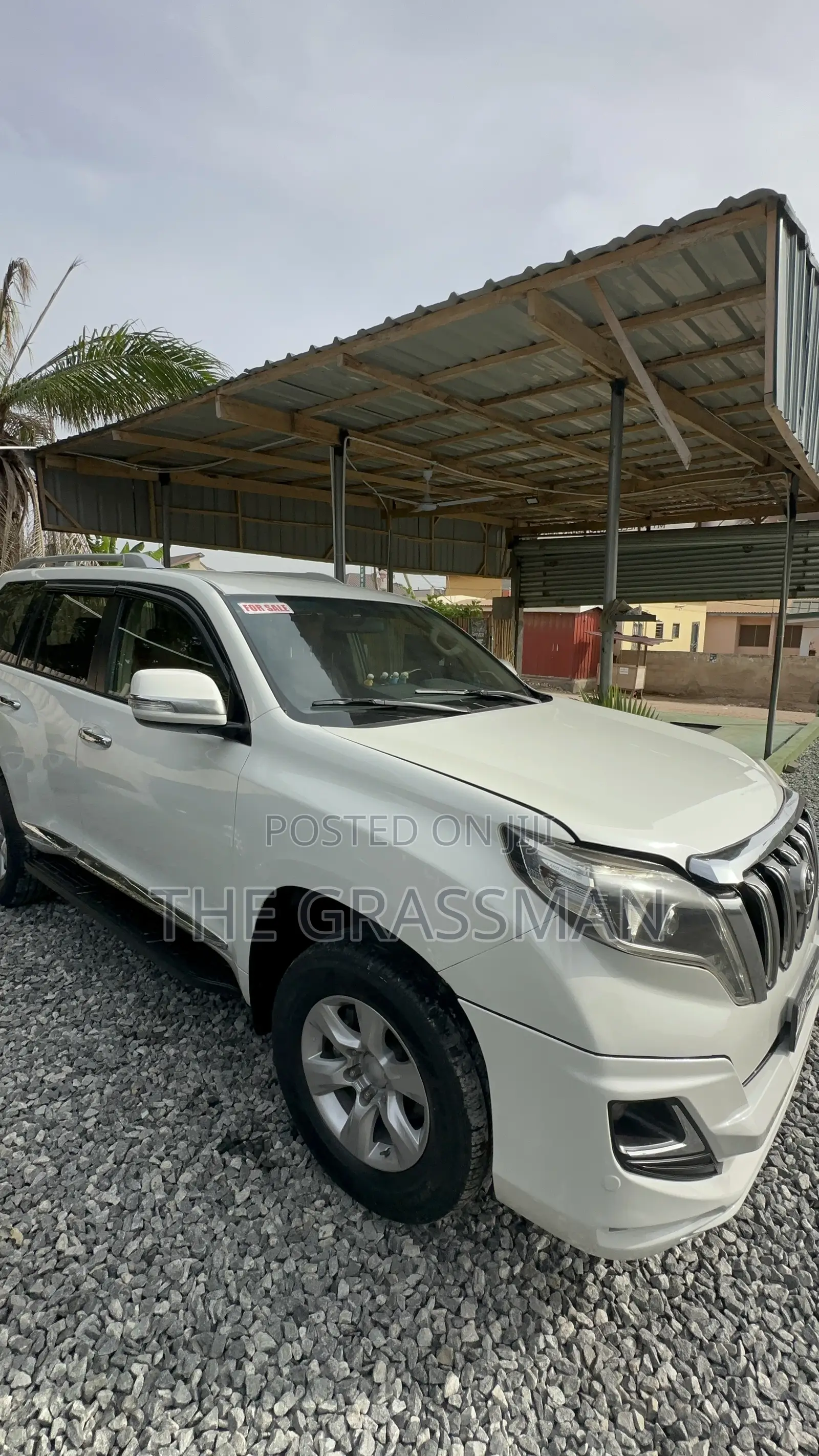 Pearl White Spraying Prado, V8