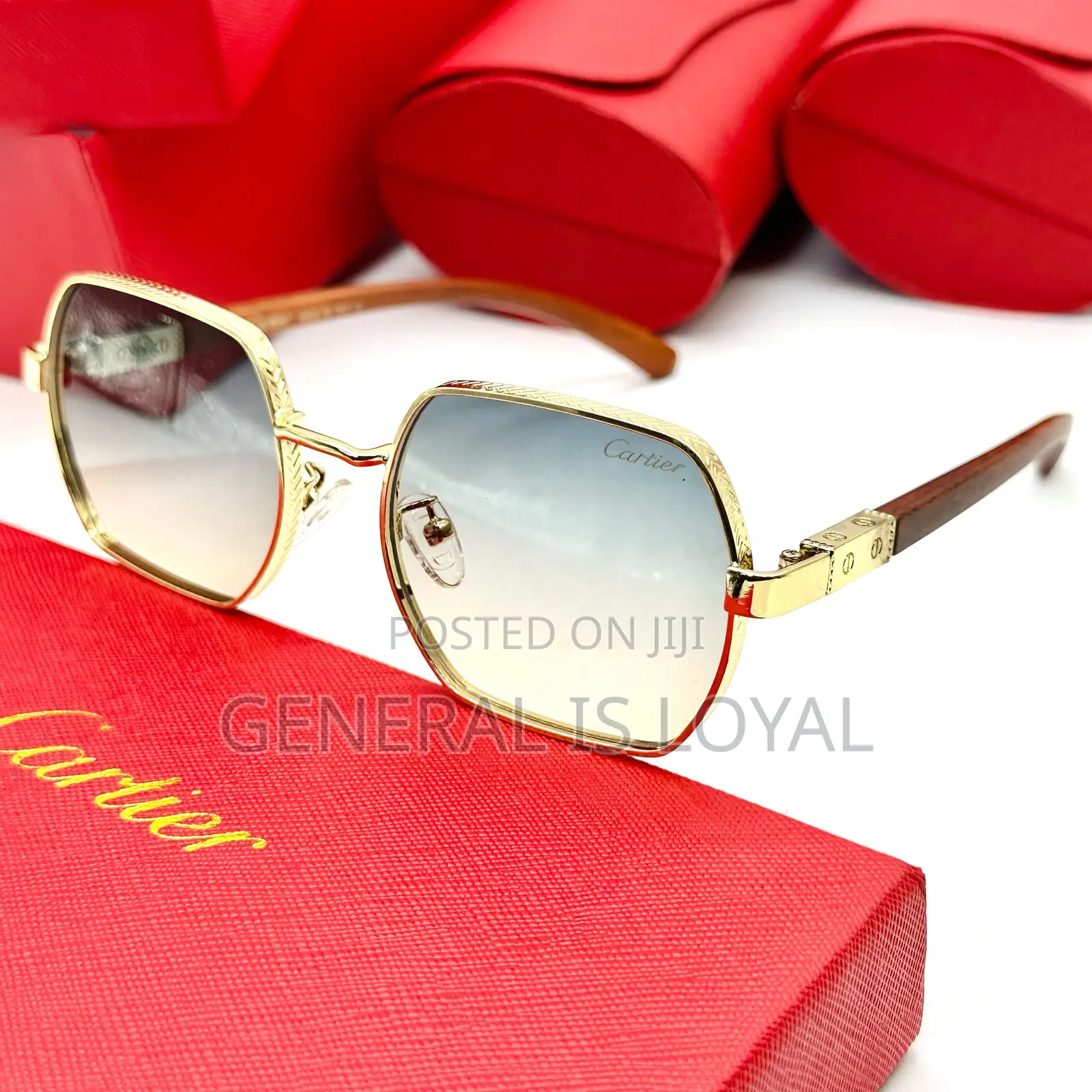 Cartier Blue Frame Sunglasses