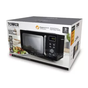 Tower 20lit Black Digital Microwave