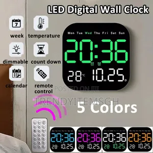 Led Sound-Activated Clock With Temperature Display