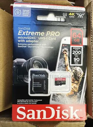 Sandisk Extreme Pro Microsdx Uhs-i Card With Adapter - 64gb