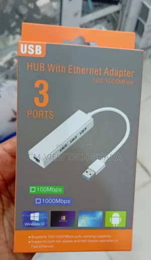 3port Usb Hub With Ethernet Port