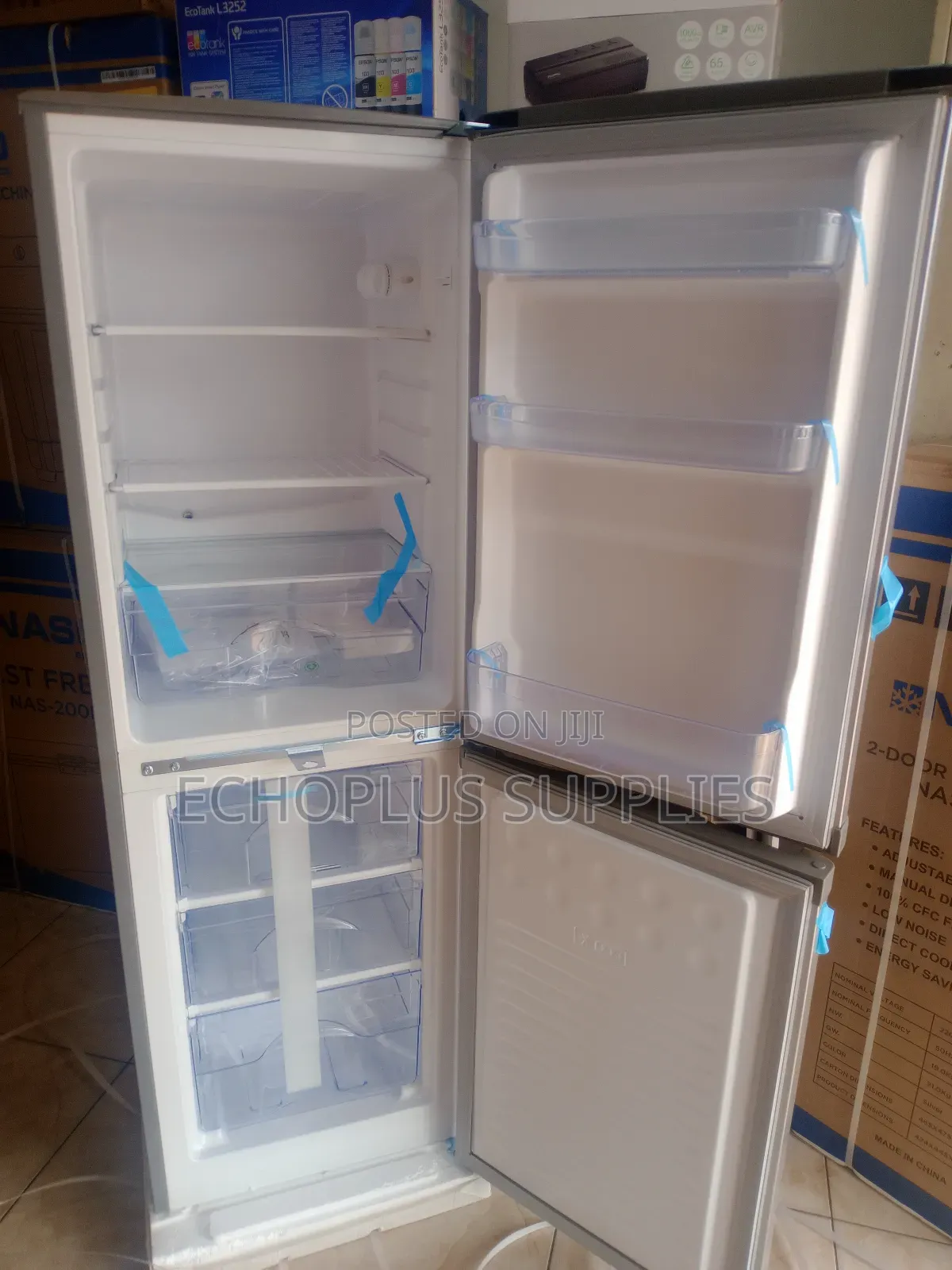 Nasco 2 Door Fridge/142 Liters/ Bottom Freezer
