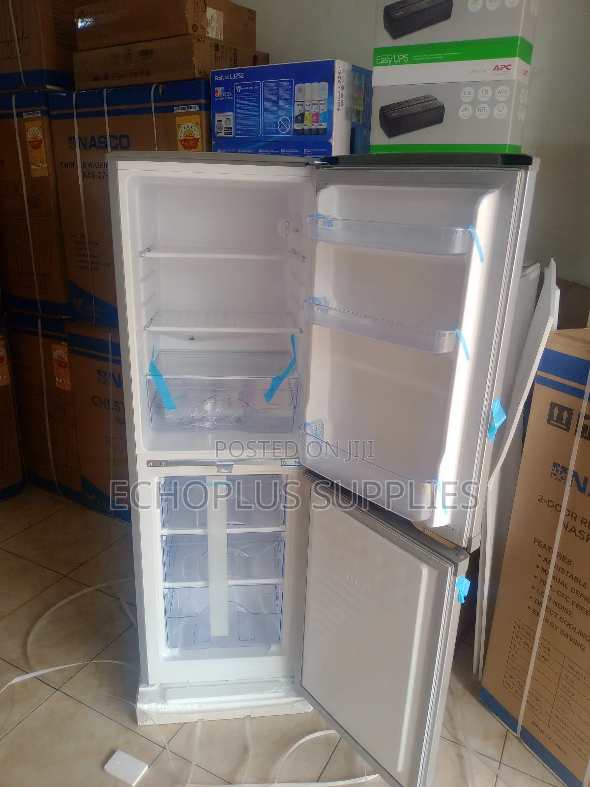 Nasco 2 Door Fridge/142 Liters/ Bottom Freezer