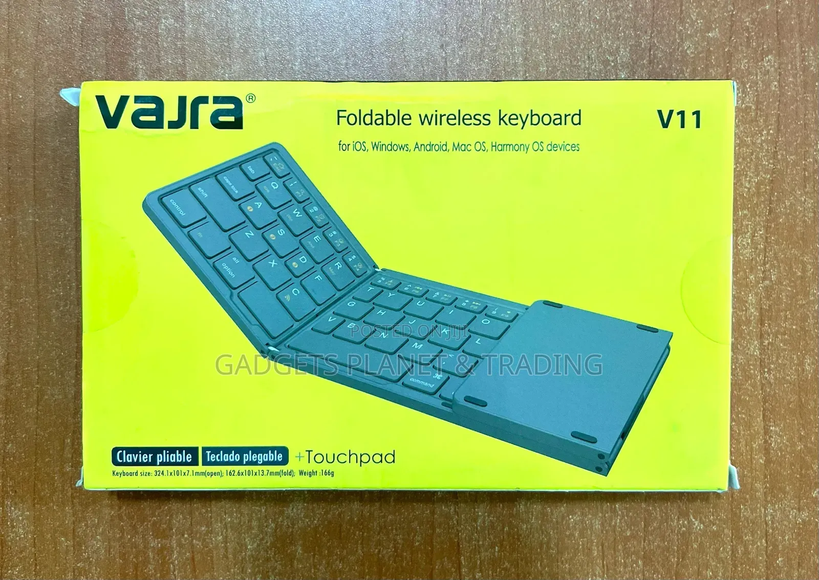 Vajra Foldable Bluetooth Wireless Keyboard + Touchpad | V11