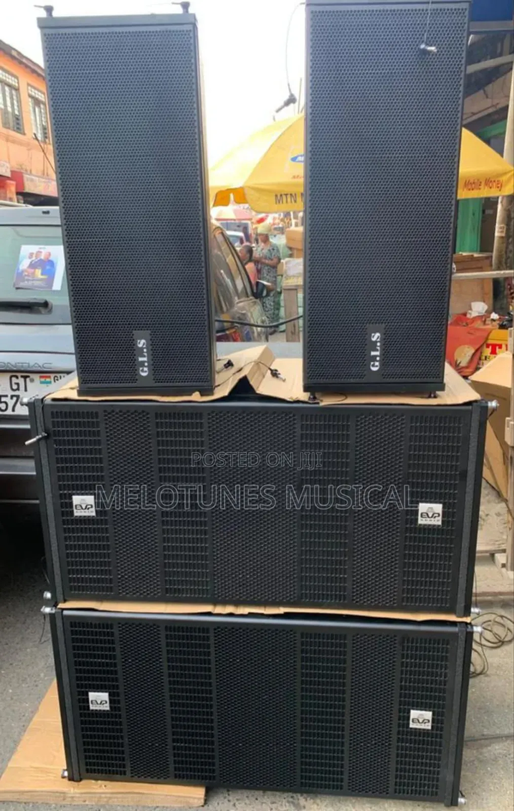 Evp and GLS Line Array With Bass Speakers