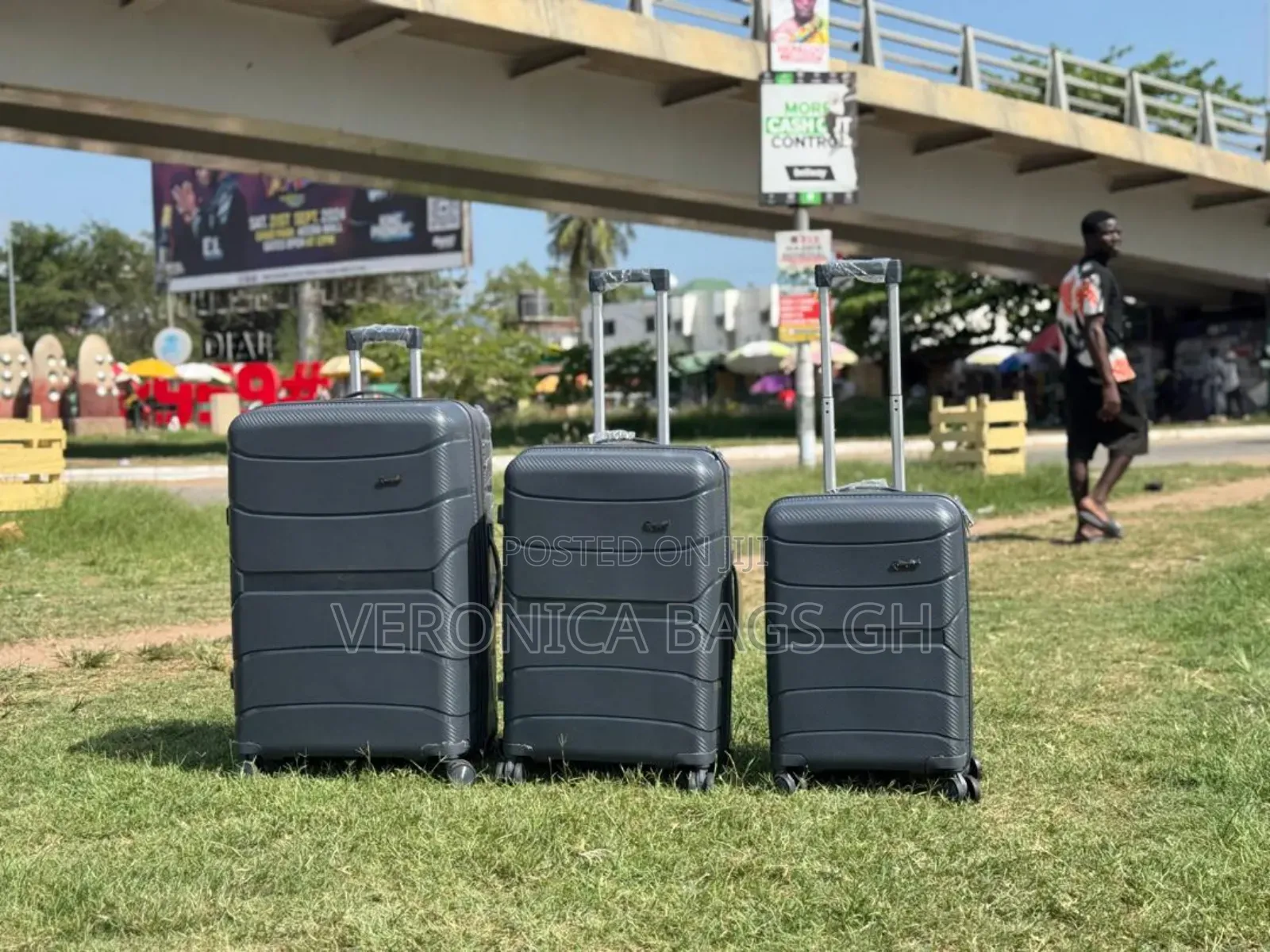 High Quality Strong Pp Three in One Set Trolley Luggage