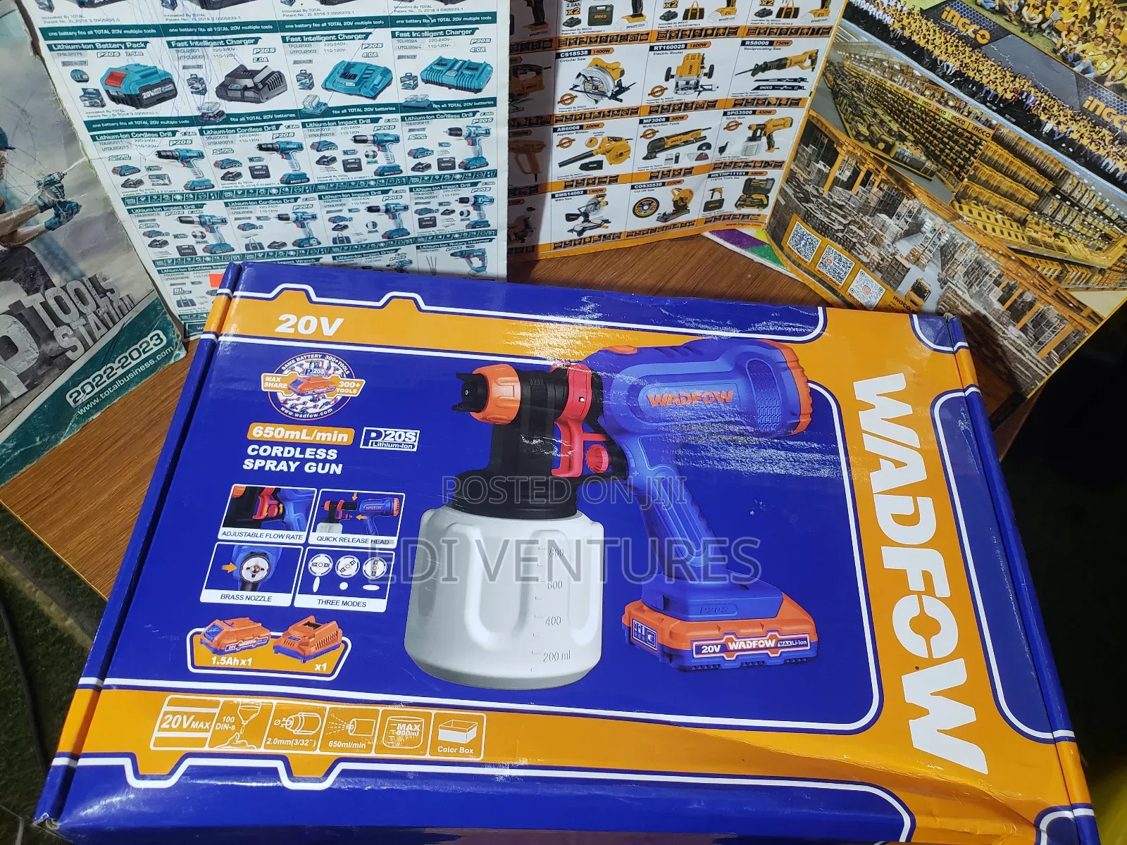 Wadfow Cordless Spray Gun (Battery and Charger)