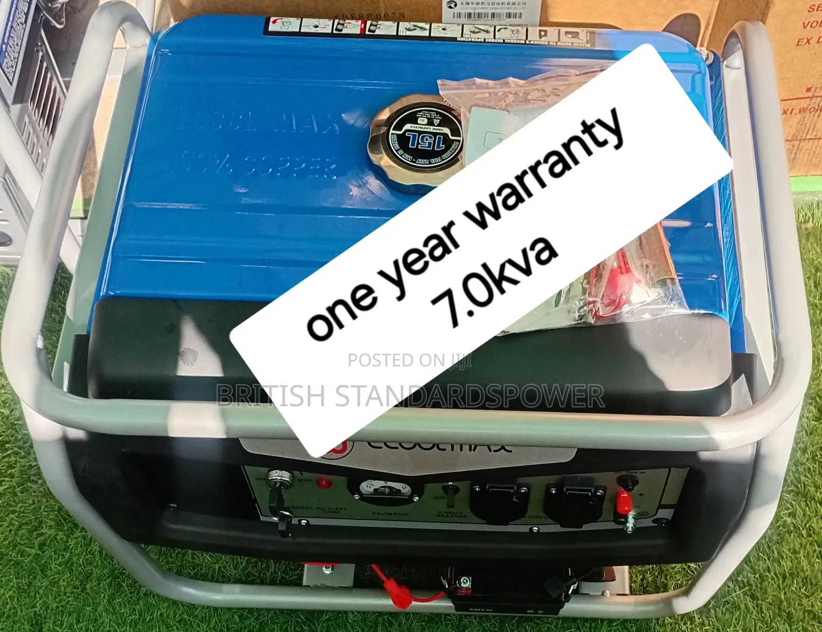 Key and Pull Start 7.5kva Petrol Generator