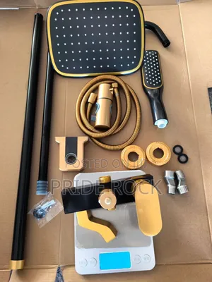 Black and Gold Three in One Shower