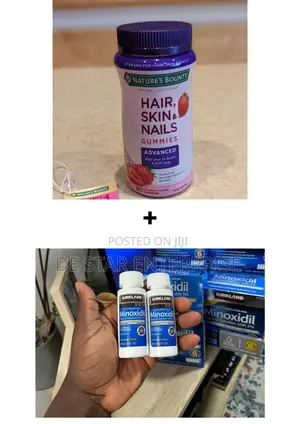 2 Bottles of Kirkland + Hair Growth Gummy for Hair and Beard