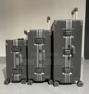 Jony Dark Grey 3set Aluminum Purely Locks Trunk Suitcase.