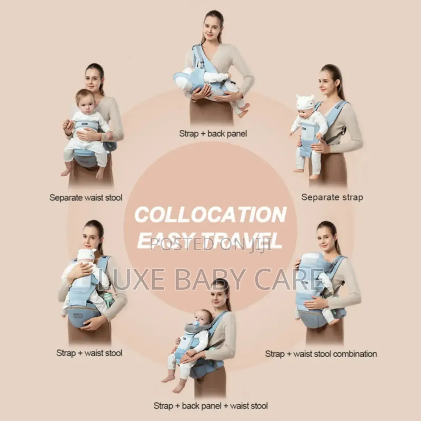 Carrier With Hip Seat Newborn to Toddler Carrier.