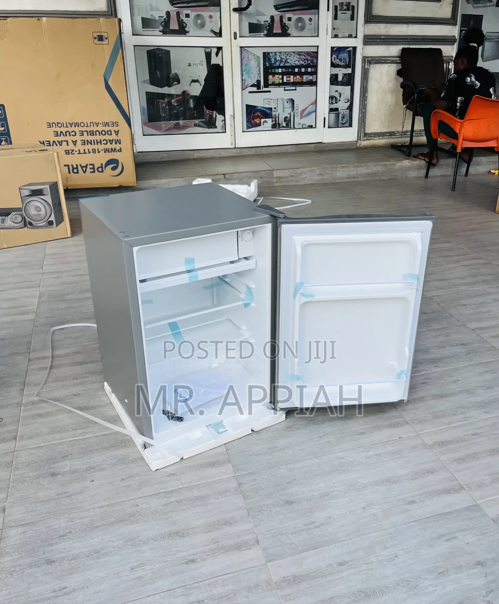 Get Authentic Pearl Single Door Bed Side Mini Fridge(Gray).
