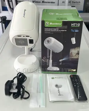 Smart Barry Portable Projector With Wifi and Bluetooth Ht10