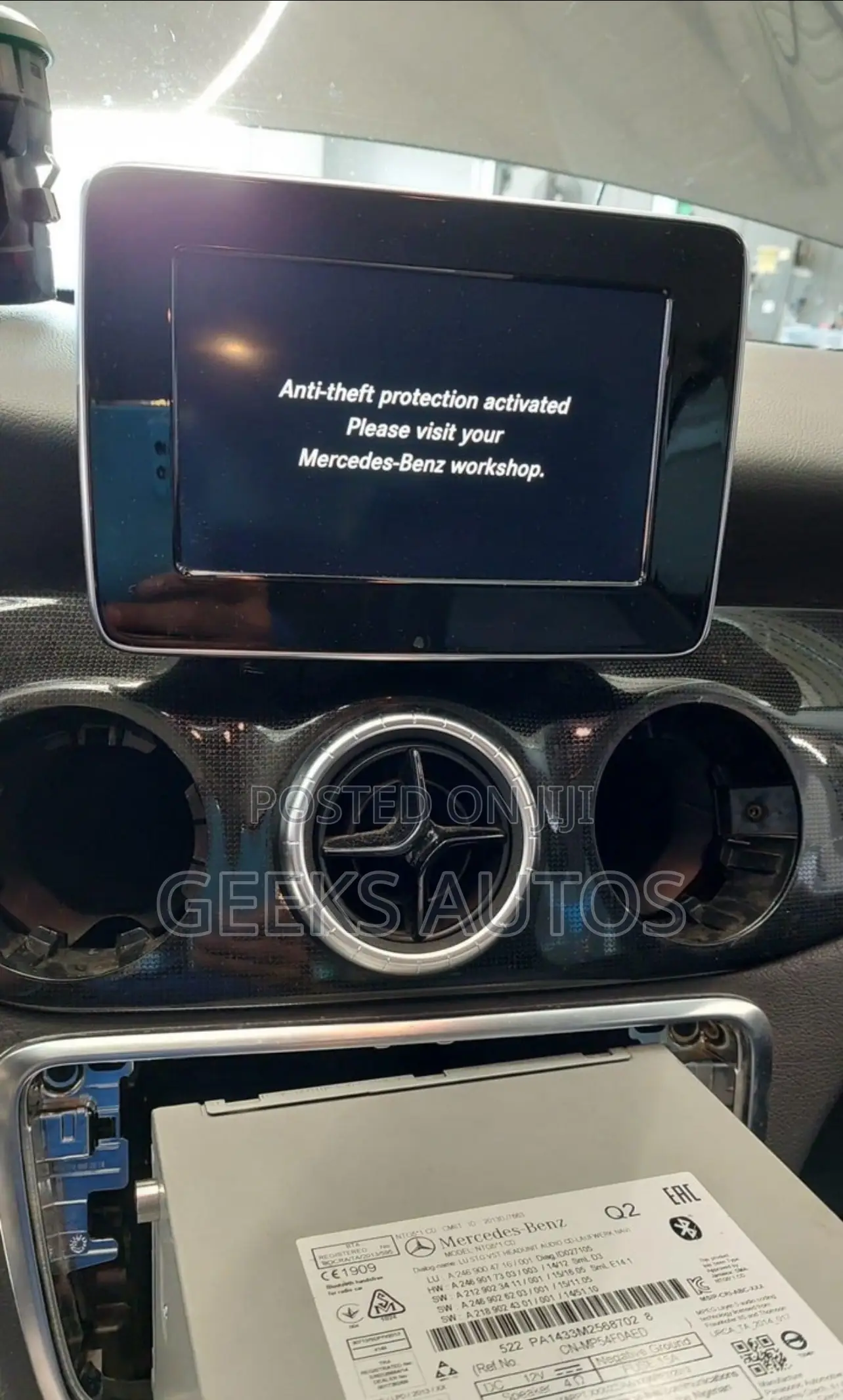 Mercedes Benz Radio Anti Theft Removal