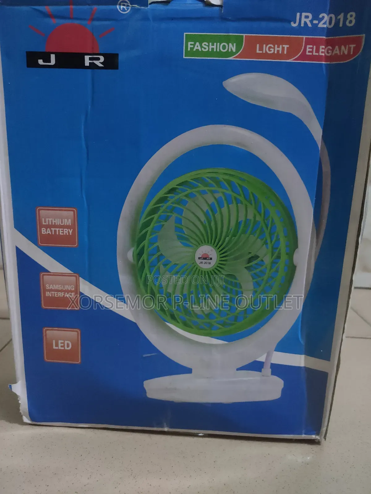 Rechargeable Electric Fan With Led Light