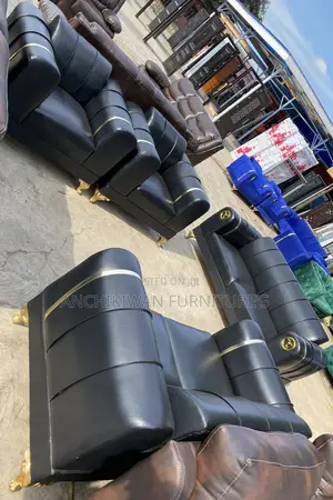 Raiders Sofa Sets Leather Black Tm(Cash on Delivery)