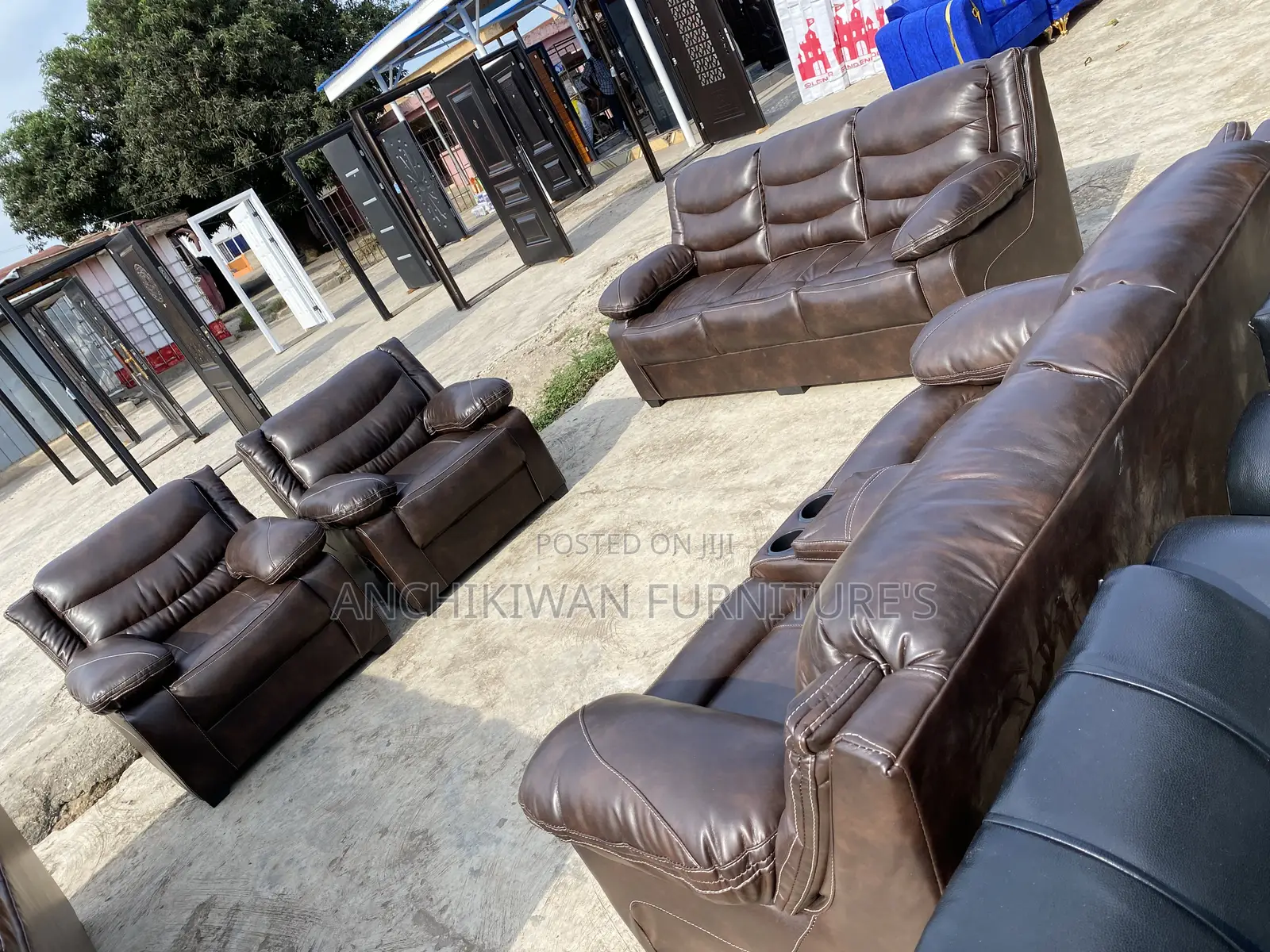 Foreign Leather Recliner Sofa Sets (Cash on Delivery)