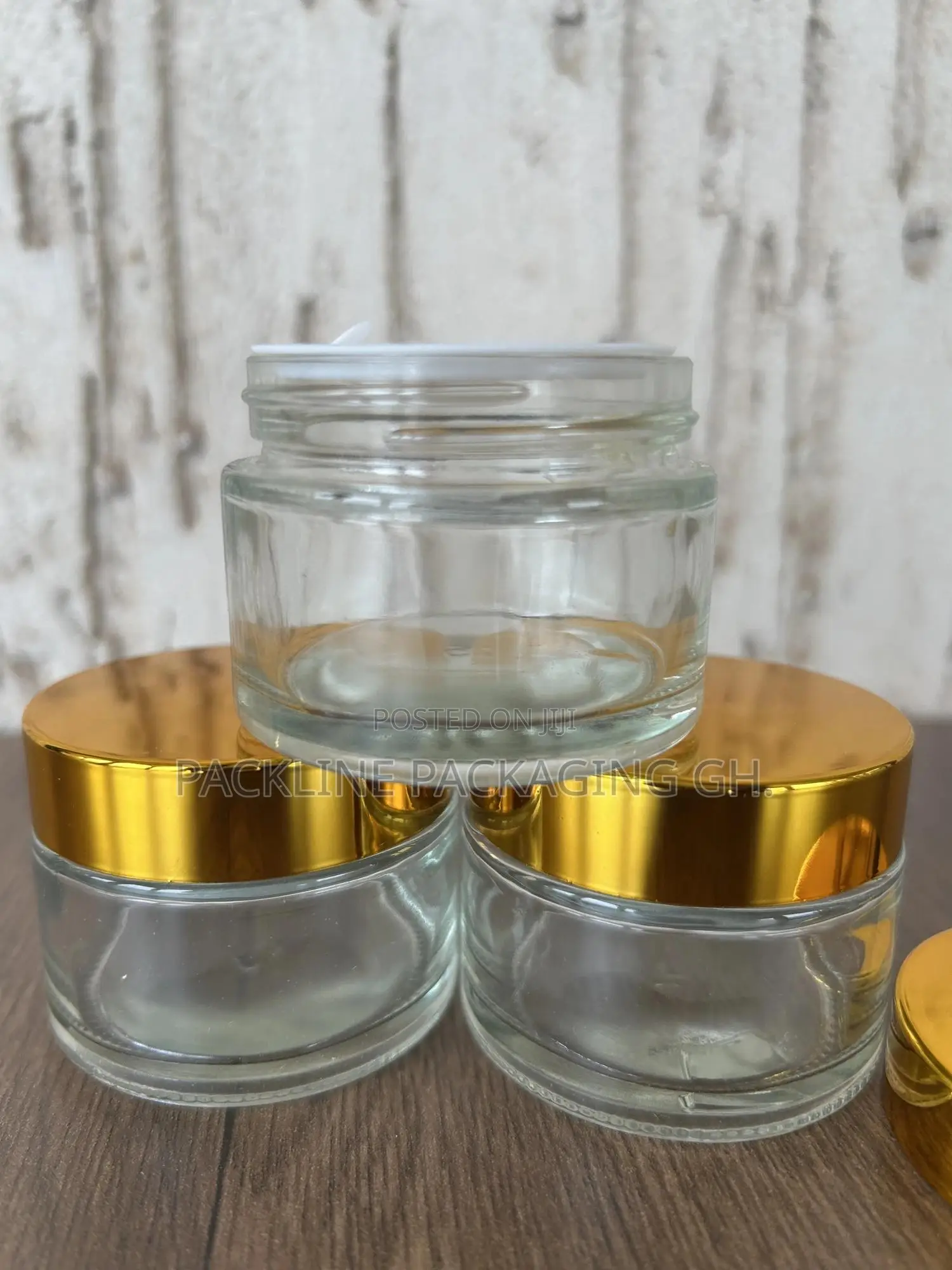 50ml Transparent Glass Cosmetics Jar