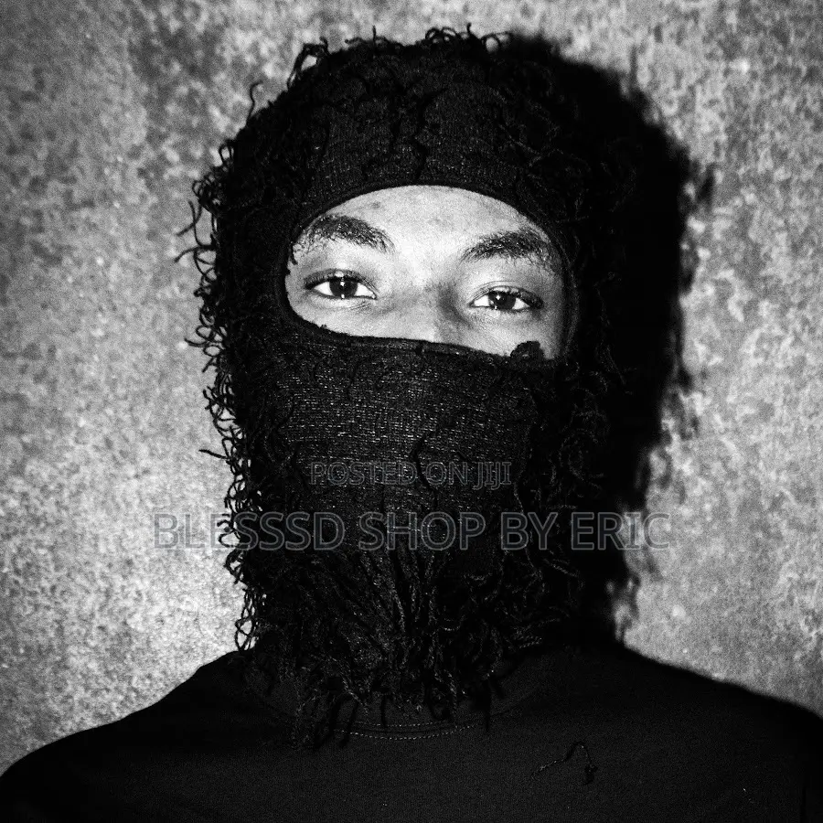 Ski Mask Fuzzy Type. Yeat Balaclava With Distressed Material
