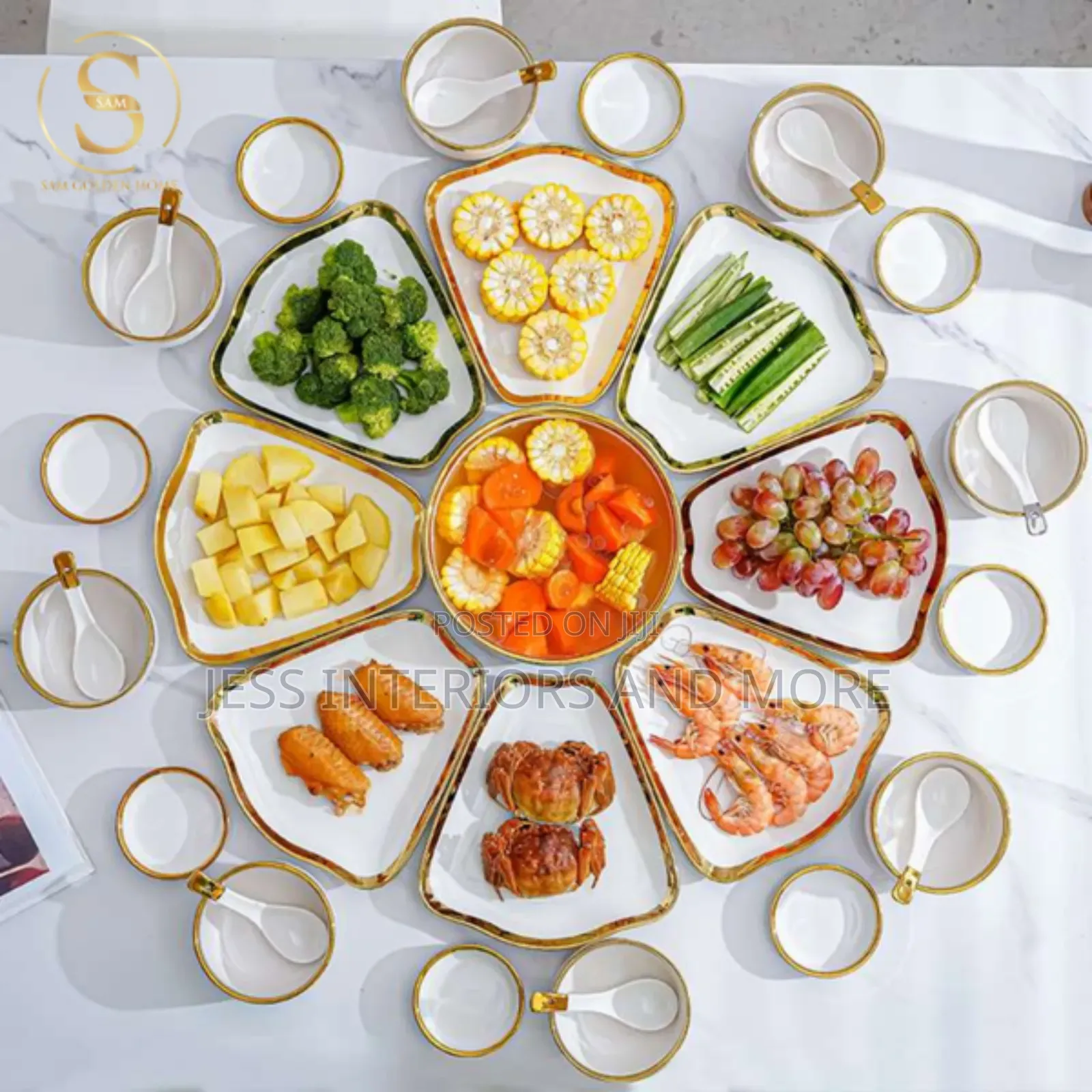 Dinnerware Set for 8 People (White )