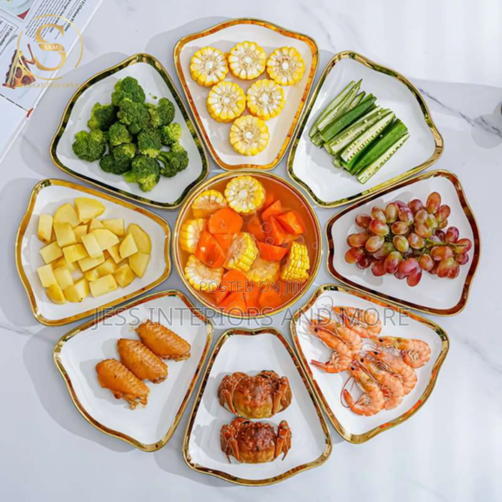 Dinnerware Set for 8 People (White )
