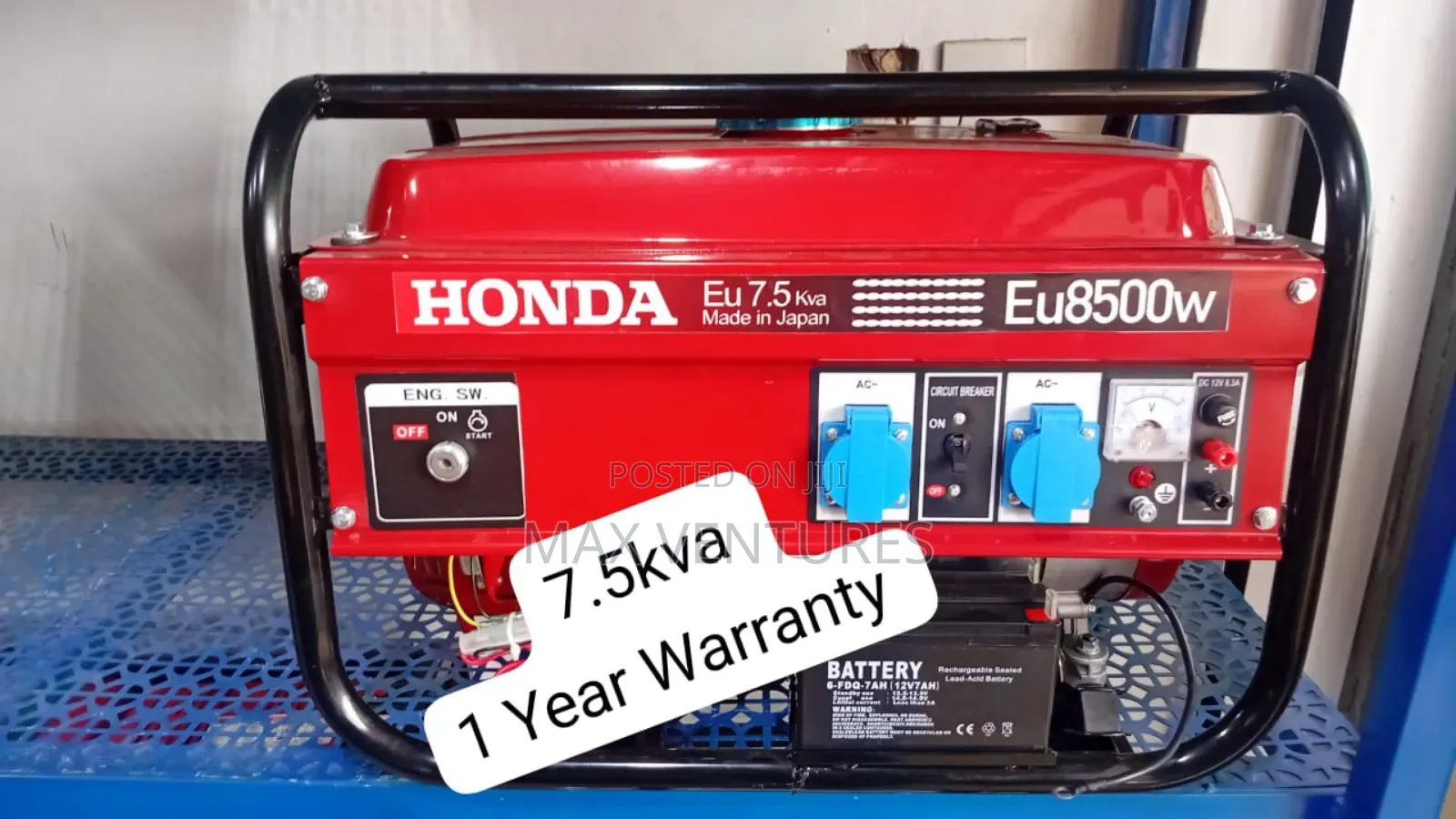 Honda 7.5kva Easy to Use Generator for Convenience