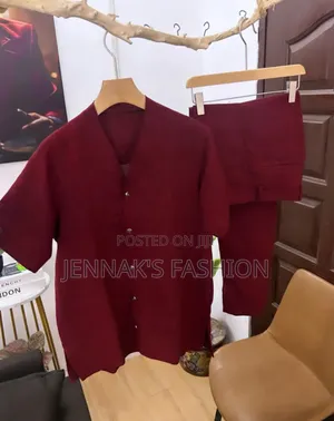 Wine 2 Pieces Men's Kaftan