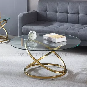 Coffee Table (Clear Tempered Glass Top)