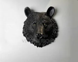 Black Bear Head Sculpture