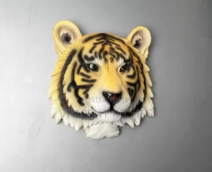 Tiger Head Resin Wall Sculpture