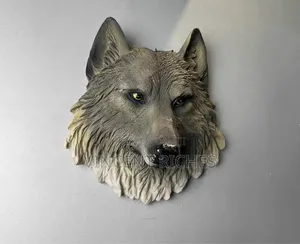 Wolf Head Resin Wall Sculpture