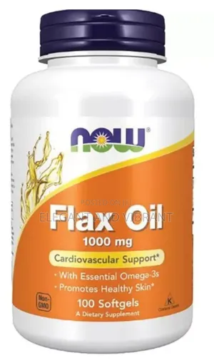 Now Foods Flax Oil 1,000 Mg 100 Soft Gels