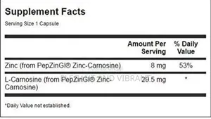 Zinc Carnosine (Pepzin Gi) for Gastric Digestive Health