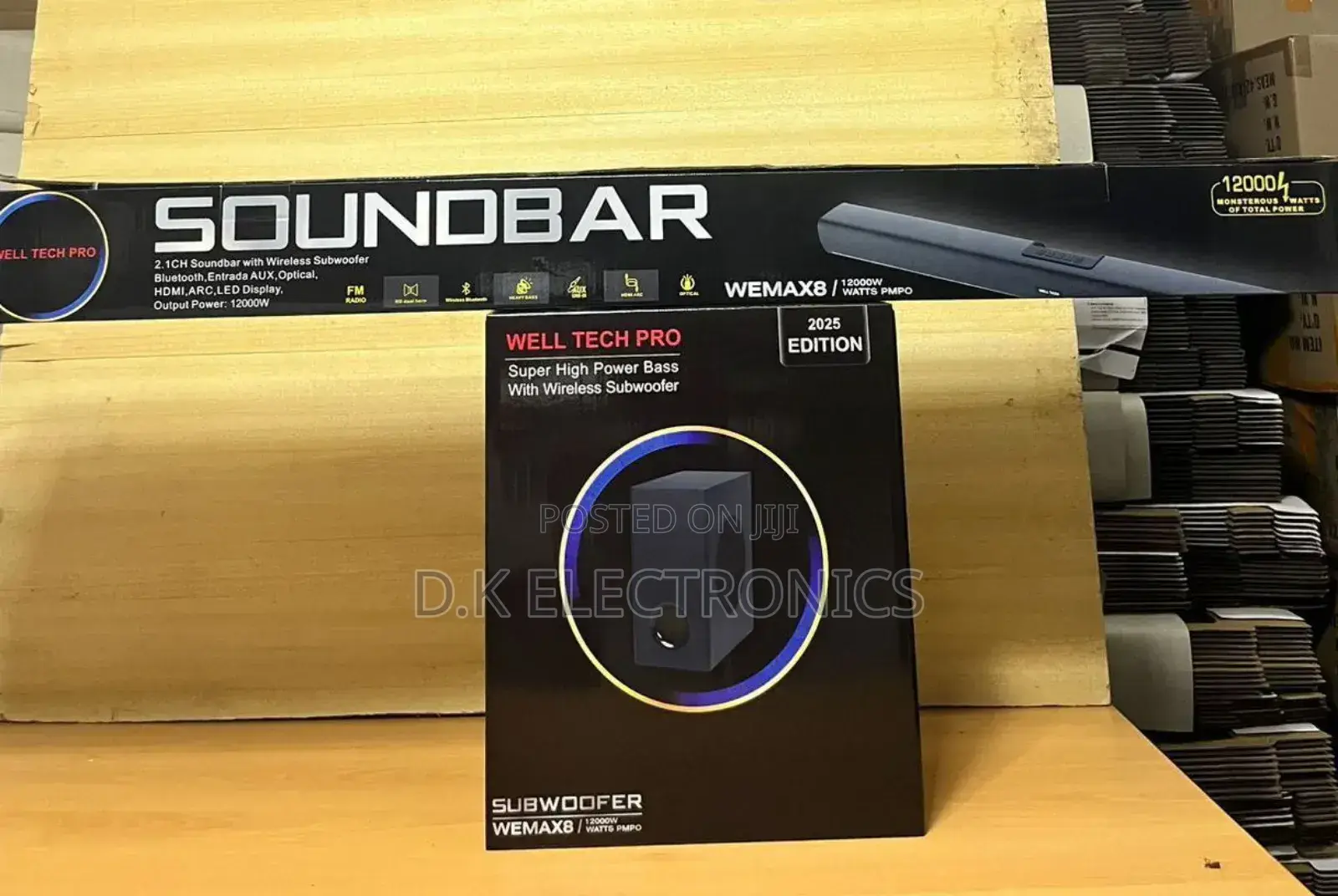 Tv Enhancement Well Tech 12000 Watts Wireless Soundbar