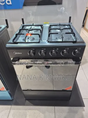 Black Quality Midea 60x60 Burner Gas Cooker With Oven Grill