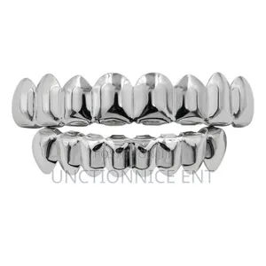 Hip Hop 8 Tooth Grills Teeth Caps White - Top Grills