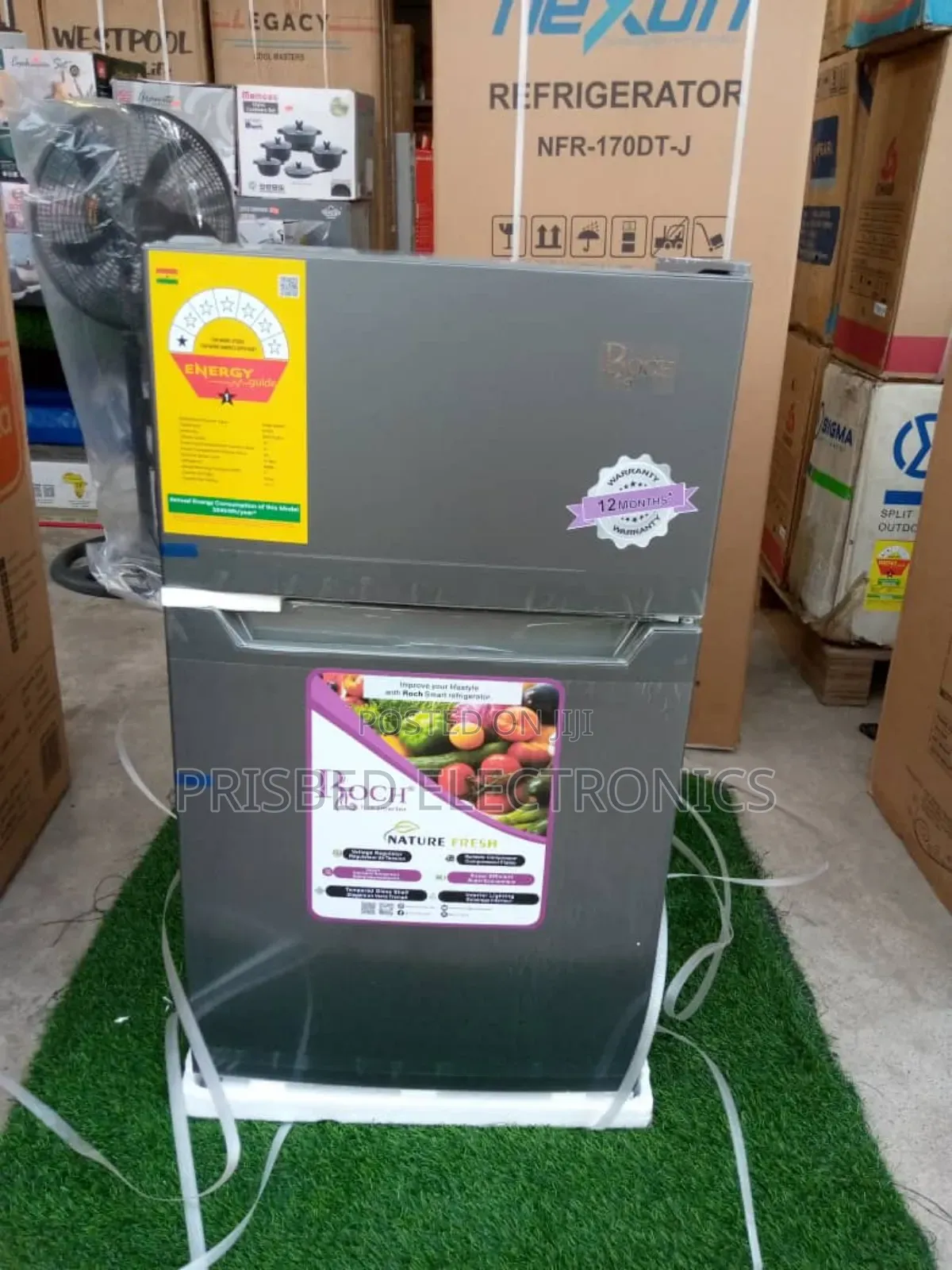 Roch Durable Table Top Double Door Fridge 85 Litres