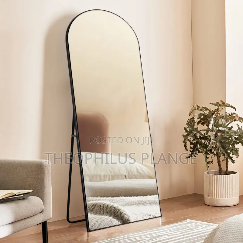 Standing Dressing Mirror, Curved and Straight Edge.
